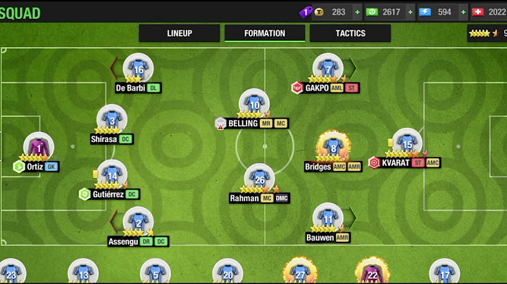 Đội hình 4-2-3-1 top eleven