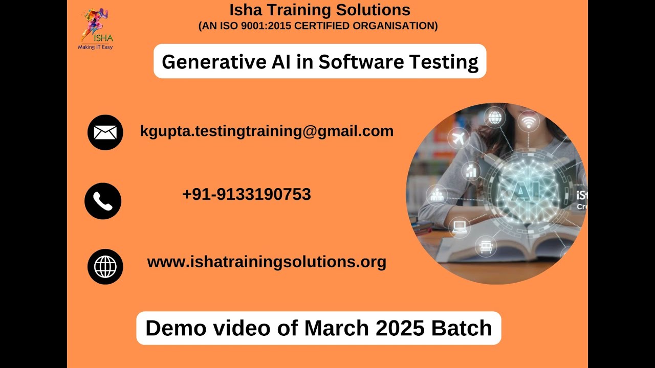 Generative AI in Software Testing Demo Video 11th March 2025 @ 8:30 PM ...