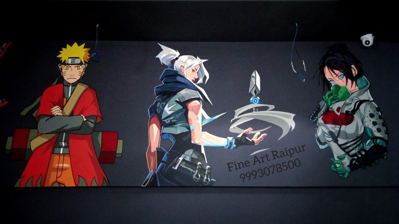Wall Painting Vault 7 Gaming Cafe online net cafe in Raipur, Chhattisgarh 