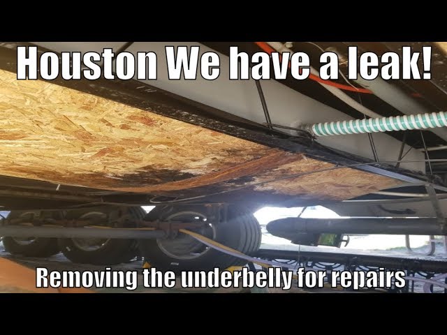 We have a leak | Removing the underbelly of our RV | DIY RV repairs