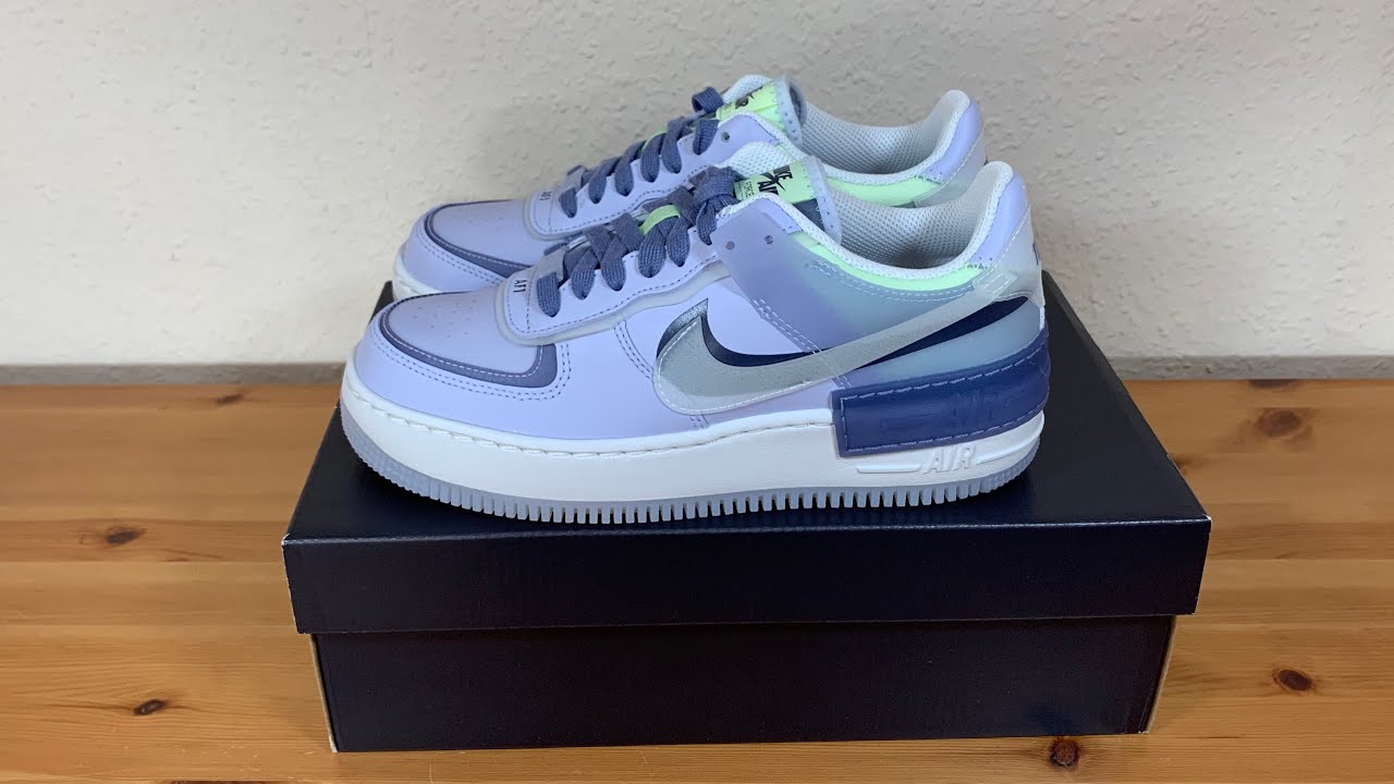 Nike Air Force 1 Shadow SE blue grey CK6561-001 - YouTube