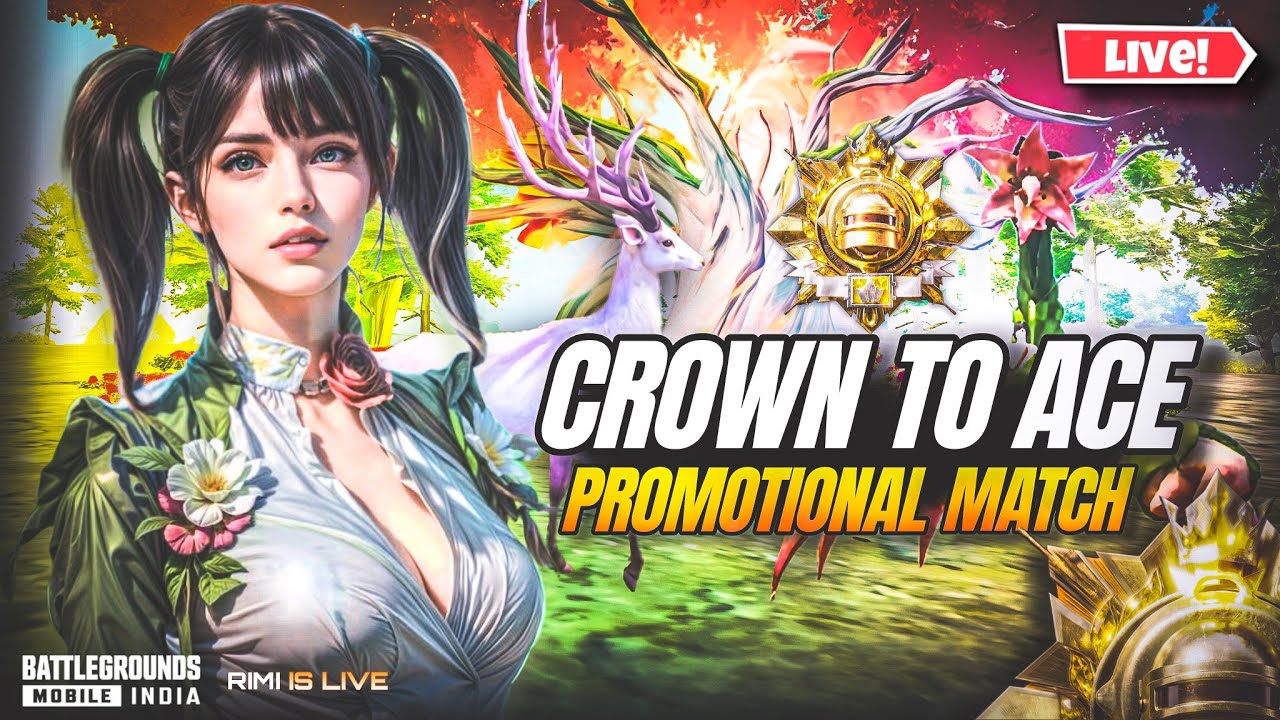 🔥 CROWN TO ACE PROMOTIONAL MATCH 🔥 | Rank Push To Conqueror Live 😈 