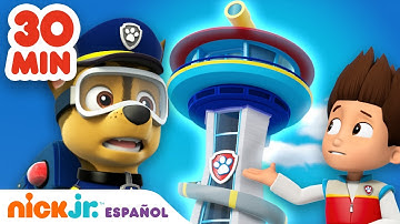PAW Patrol | ¡30 minutos de misiones de la Patrulla Canina desde la Torre de control! | Nick Jr.