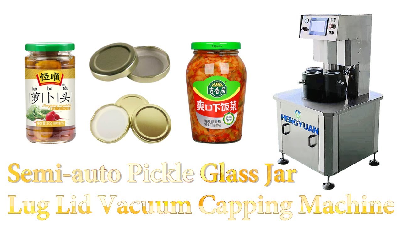 HY| Semi auto Pickle Glass Jar Lug Lid Vacuum Capper| HYSC -X10 T - YouTube