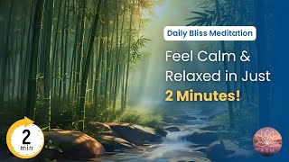 2-Minute Guided Meditation for Instant Calm & Relaxation | Daily Bliss Meditation