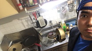 台所の掃除をしながら年越し配信