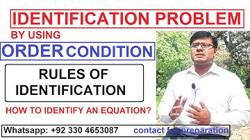Identification problem by using order condition method