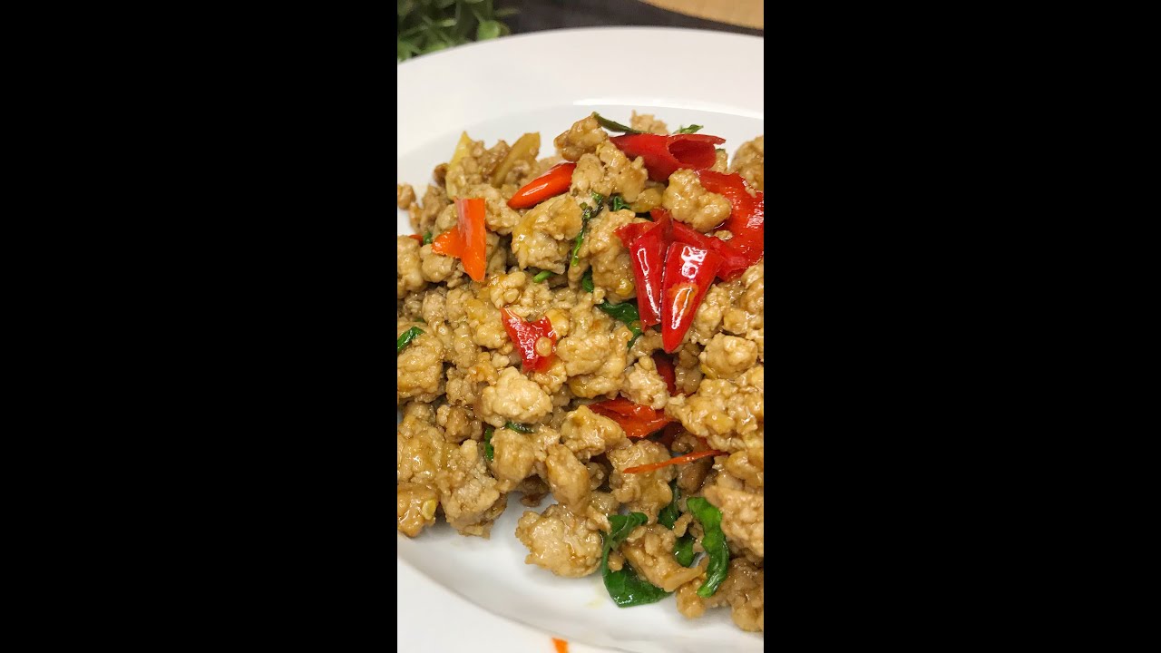 #Shorts   Thai Spicy Basil Stir-Fry Recipe (Pad Kaprao)