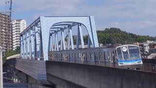 【横浜市営地下鉄】トラス橋とブルーライン3000V形(3611編成)(＋3000S形)