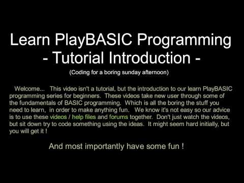 PlayBASIC Tutorial: Learn BASIC Programming Tutorial Introduction