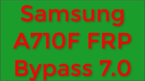 Samsung A710F 2016 Google Account Bypass