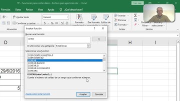 Funciones para contar datos con Excel