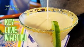 Key Lime Martini with Graham Cracker Sugar Rim Dessert Cocktail Recipe
