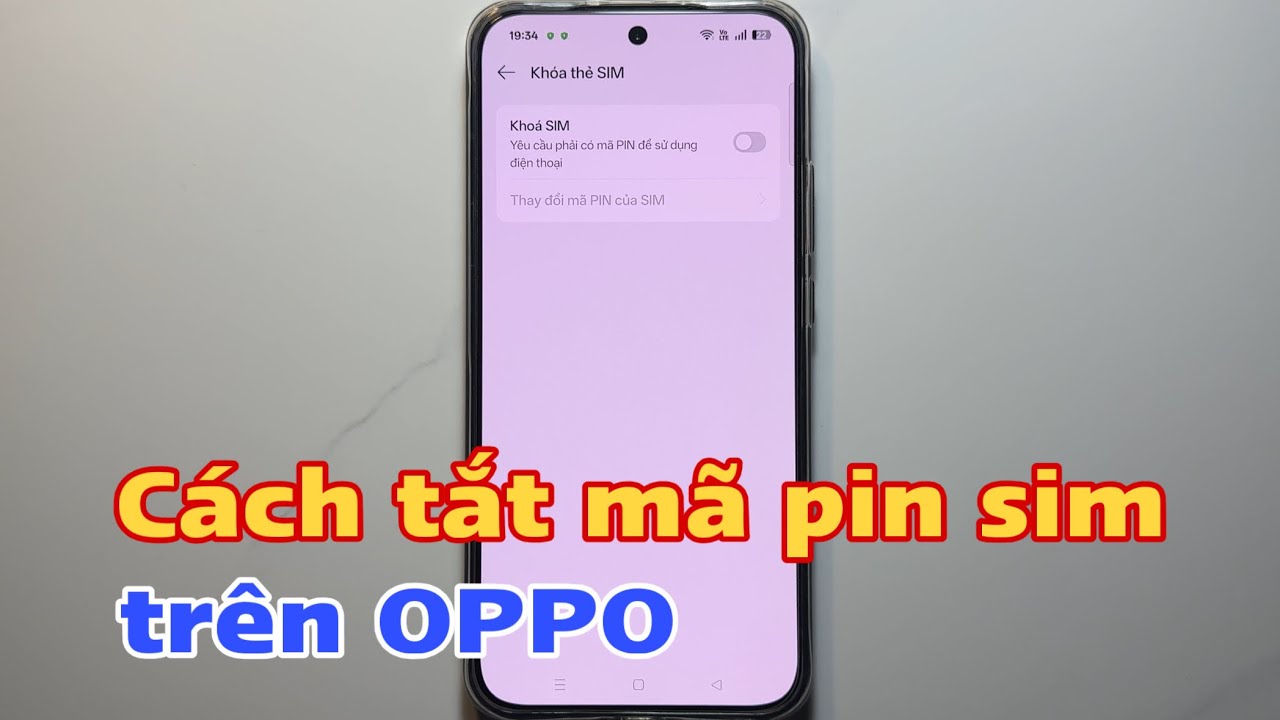 Cách tắt mã pin sim trên OPPO