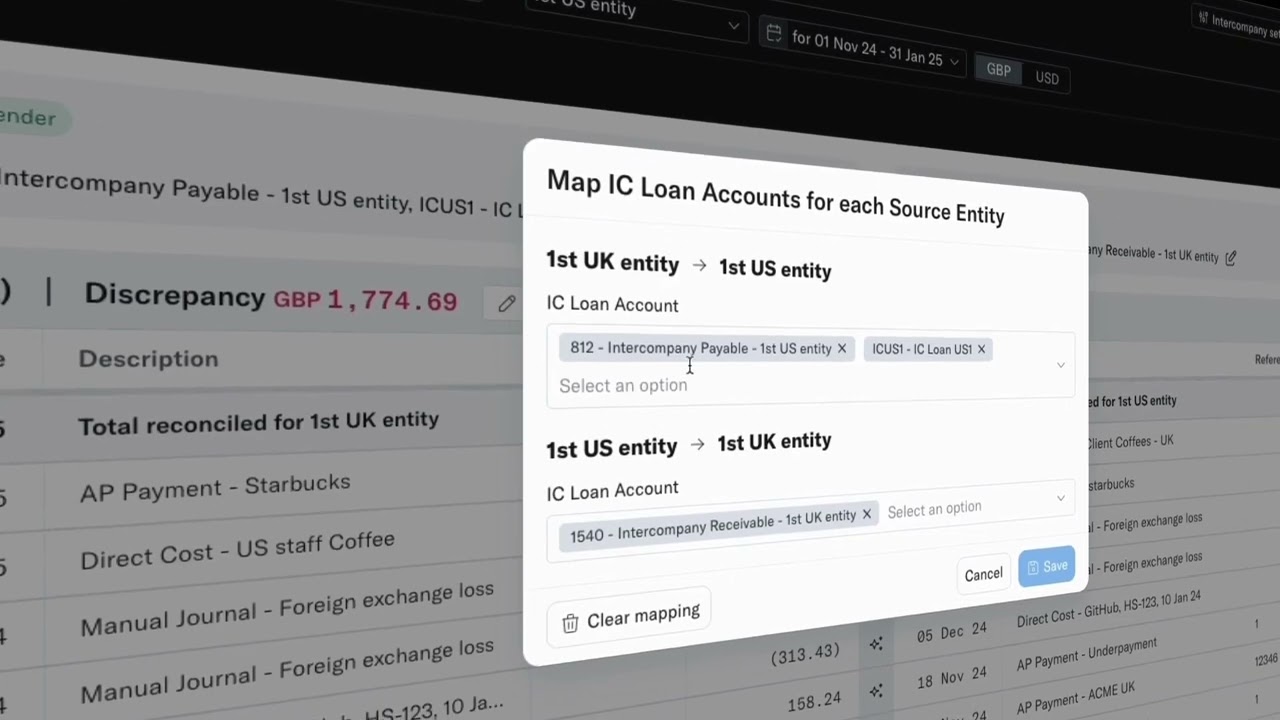Edit Loan Account Mappings Directly in Reconciliation | Translucent