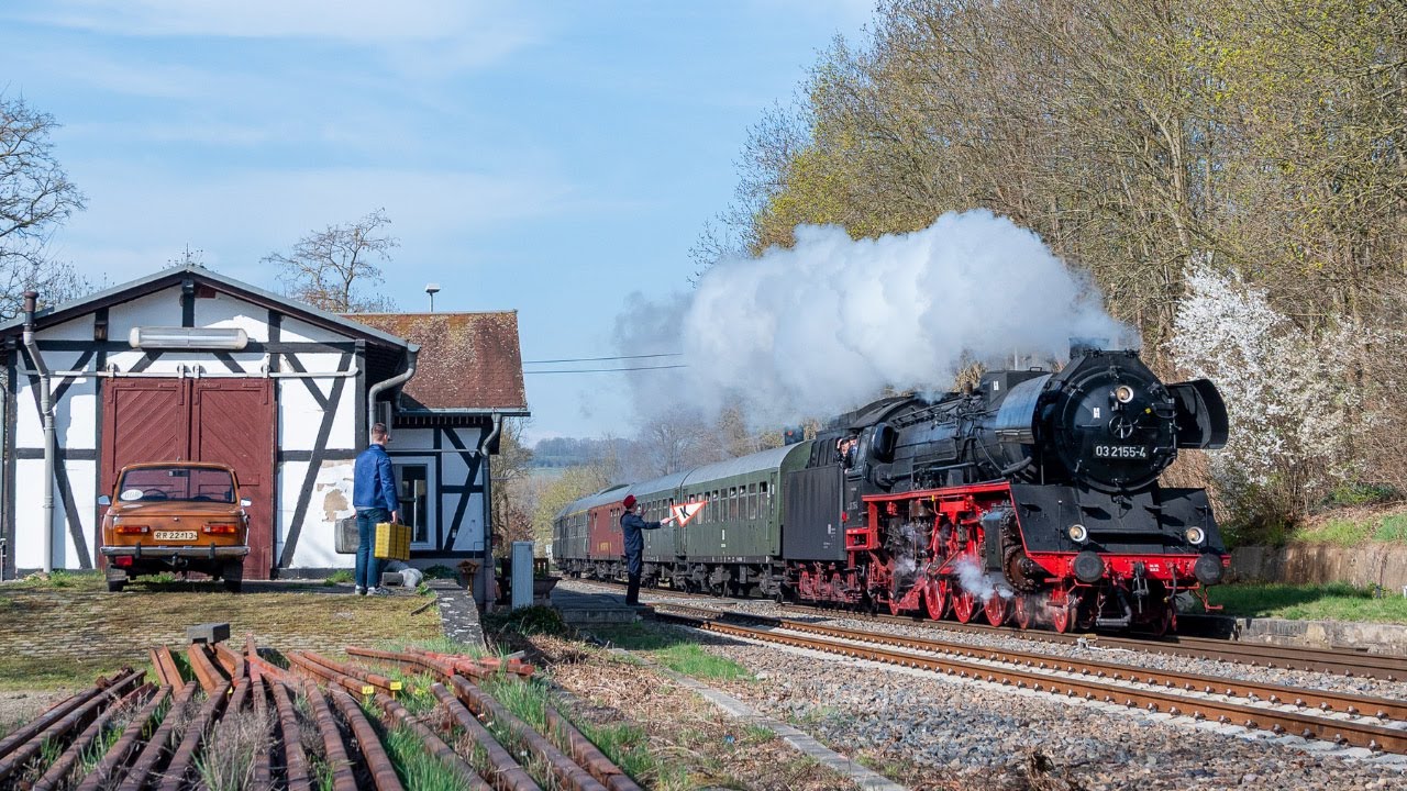 Dampfwolken rund um Saalfeld - 03 2155-4 auf einer kleinen Reise in die Vergangenheit