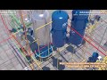 Continuous palm oil refinery plant working process 3D video(physical refining method), part 1