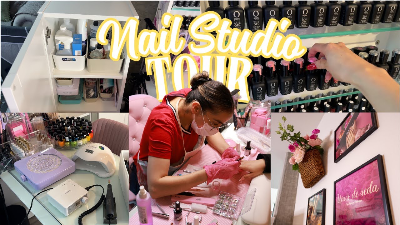 Nail Studio Tour 💅🏻 Recorrido por mi Salón de uñas Les muestro TODO
