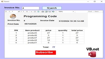 How to create search invoice design RDLC report using VB.net and Microsoft Access database