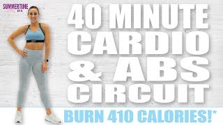 40 Minute Cardio and Abs Circuit Workout 🔥Burn 410 Calories!* 🔥Sydney Cummings screenshot 5