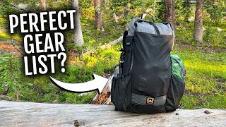 FULL COMFORT (Almost) Backpacking Gear List! 22 Pounds!