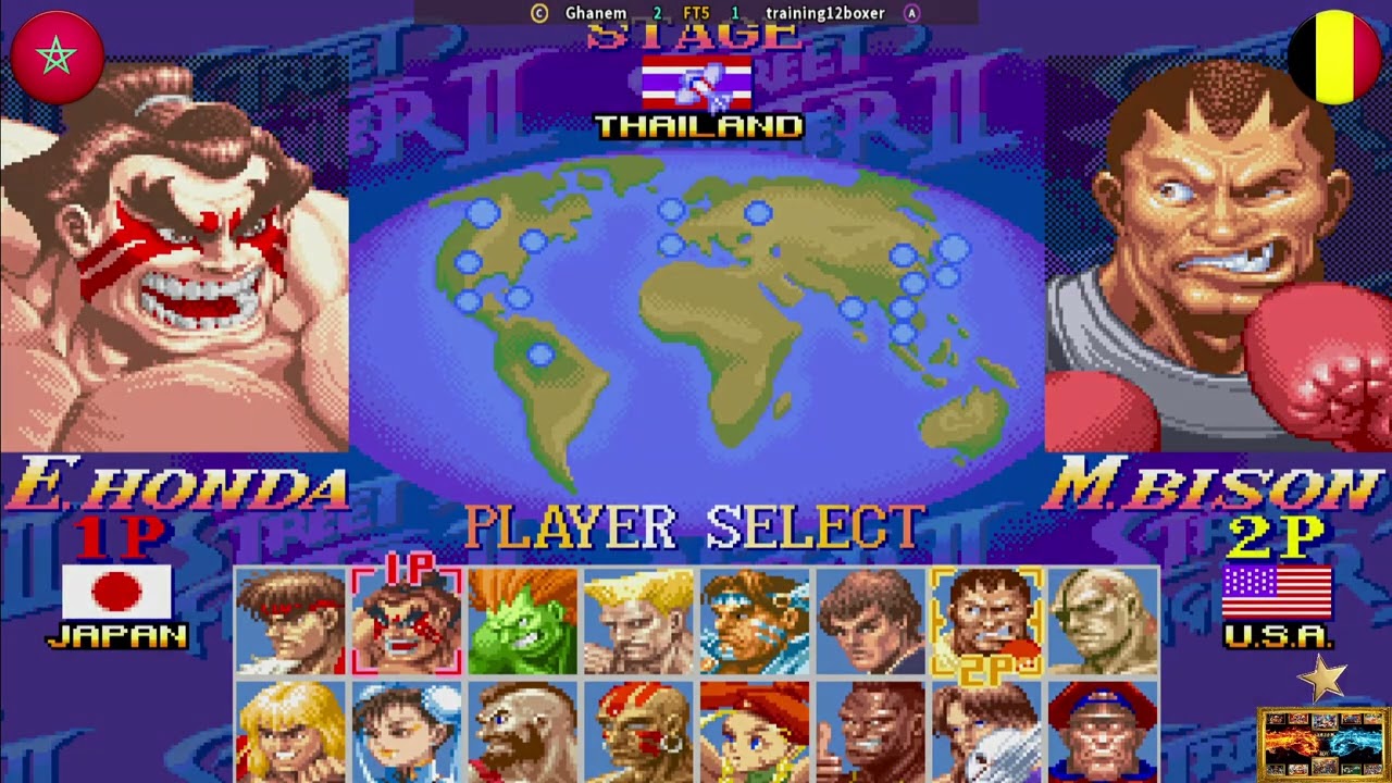 Super Street Fighter II X grand master Ghanem Vs training12boxer🎮⏰01 08 2025⏰