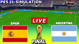 LIVE🔴SPAIN vs ARGENTINA | FIFA World Cup 2026 | FINAL | PES 21 Pre-Made Simulation screenshot 2