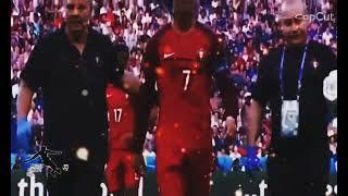 بكاء كرستيانو رونالدو بعد اصابته بنهائي اليورو 2016