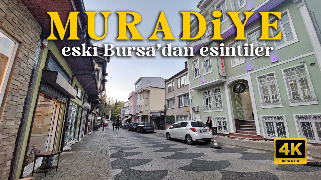 [4K] Eski Bursa'dan esintiler - Muradiye Mahallesi ve Muradiye Külliyesi | Bursa Walking Tour 2024