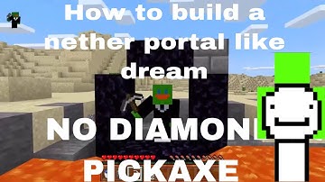 Minecraft How to build a nether portal without a diamond pickaxe 1.16.4