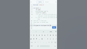 leap year program in c leap year program in c important program in c language for exam  #coding