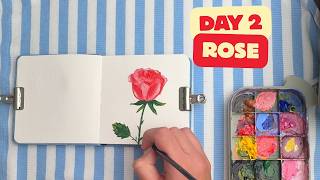 How to paint a Rose in Acrylics / Day 2 / 30 Day Painting Challenge