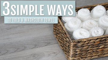 3 Simple Ways to Fold a Washcloth Towel | Folding with Judi
