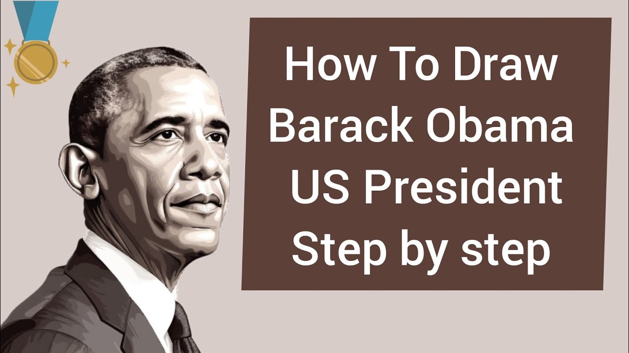 How To Draw Barack Obama US President step by step - YouTube