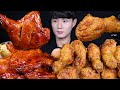 붐바스틱 허니콤보 치킨 먹방ASMR MUKBANG SWEET FRIED CHICKEN & SPICY BBQ CHICKEN 甘いチキン バーベキューチキン eating sounds