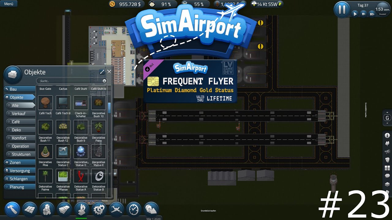 DLC Frequent Flyer Pack - SimAirport S2 Folge23 - Gameplay deutsch