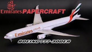 EMIRATES  BOEING 777300ER PAPERCRAFT  PAPER MODEL
