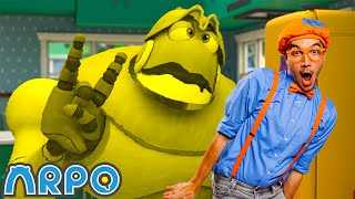 🕺Blippi x ARPO Dance Party | ARPO | Superhero Cartoon for Kids | Moonbug Kids