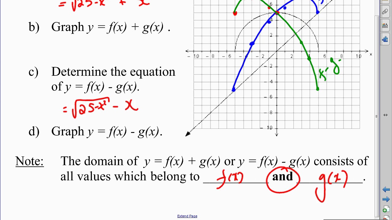 Day 3 Sum and Difference of Functions Part II - YouTube