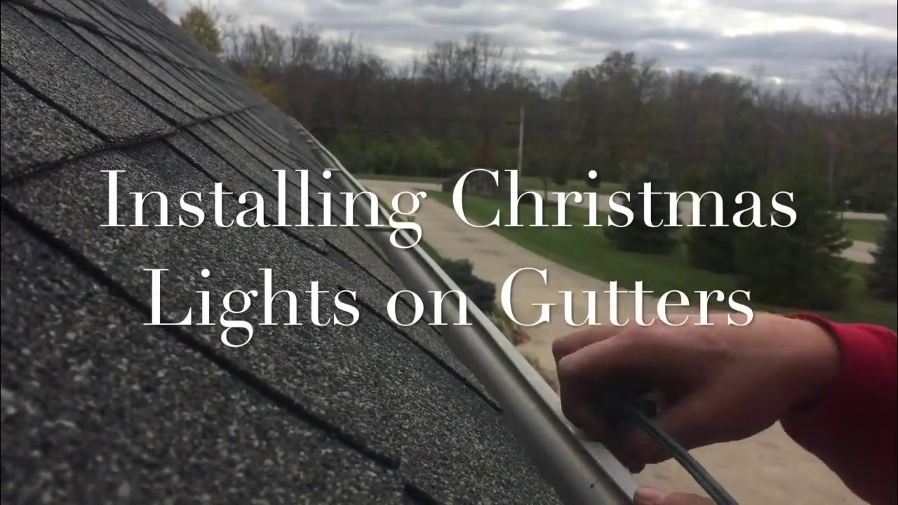 Custom Christmas Lights Installation on Gutters and Peaks Time Lapse