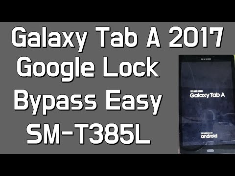 Galaxy Tab A 2017 android 9 Google Lock Bypass! SM-T385L 갤럭시탭 구글락해제