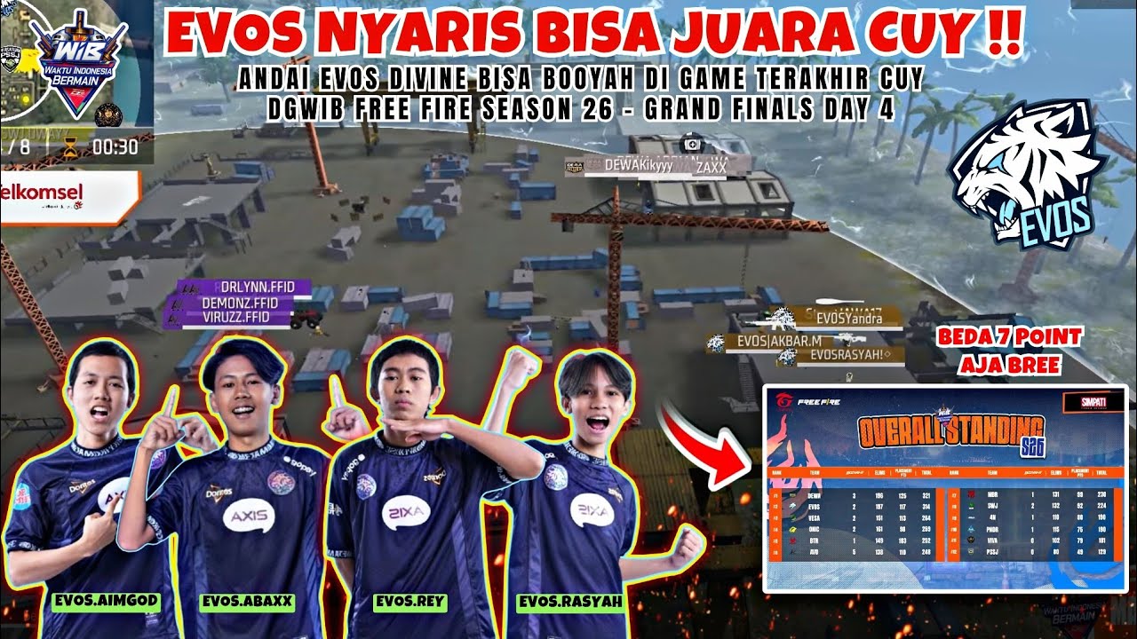 FULL HIGHLIGHT EVOS DIVINE‼️GRAND FINALS DGWIB FREE FIRE SEASON 26 - DAY 4