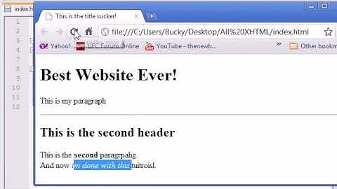 XHTML and CSS Tutorial   5   Bold, Italics, and Comments