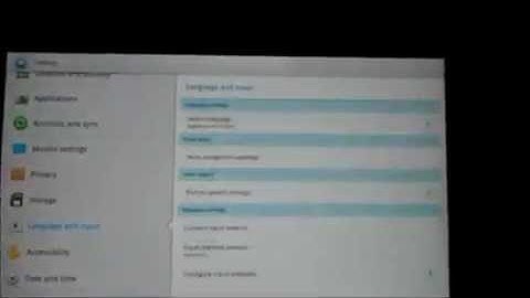 How to change the language in a Samsung Galaxy Tab