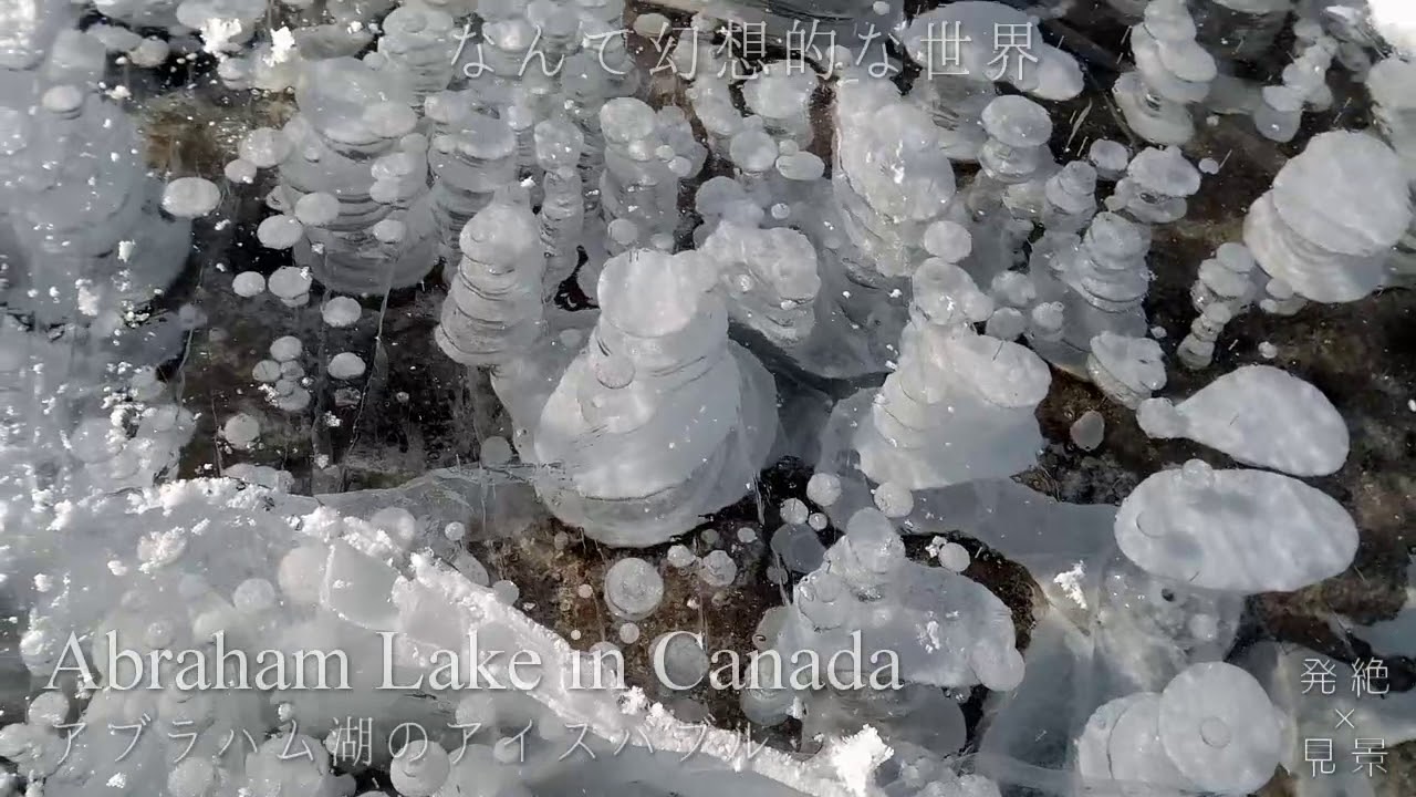 絶景planet006 世界最大級のアイスバブル 冬のアブラハム湖 Youtube