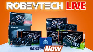 Newegg Now - Robeytech Live - Live Test Benching of Intel 10th Gen CPUs w\/Gameplay | Robeytech
