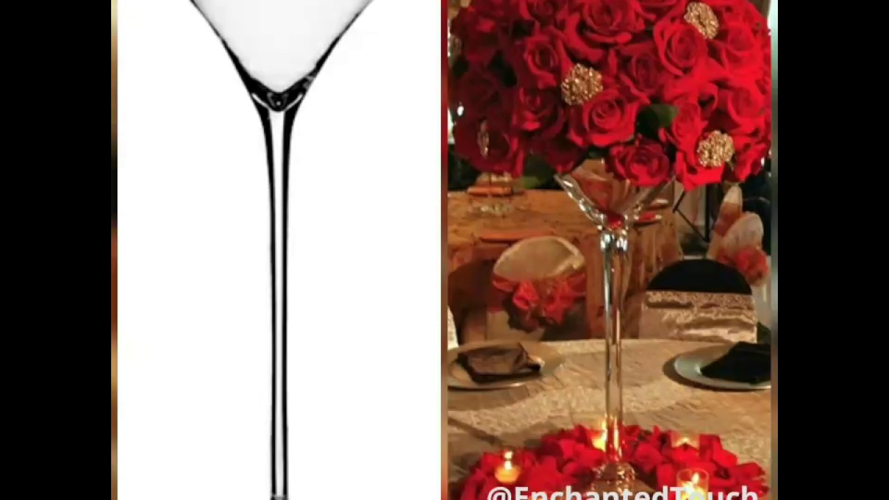 Table Centerpiece Ideas 40cm Martini Glass