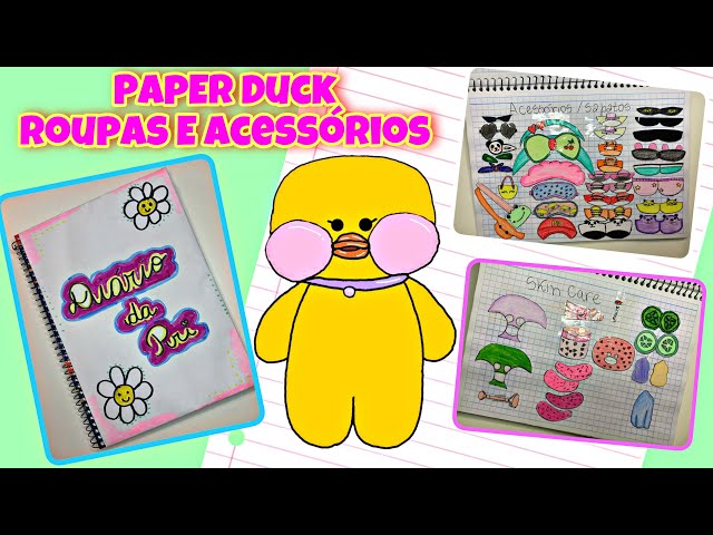 Paper Duck para imprimir: roupas, acessórios e coisas divertidas