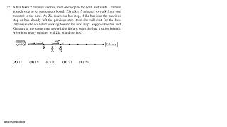 Zia's Bus Conundrum - 2022 AMC 8 Problem 22