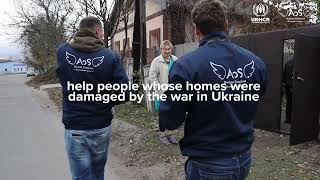 UNHCR&#39;s partner Angels of Salvation helps people in Ukraine to rebuild homes and lives